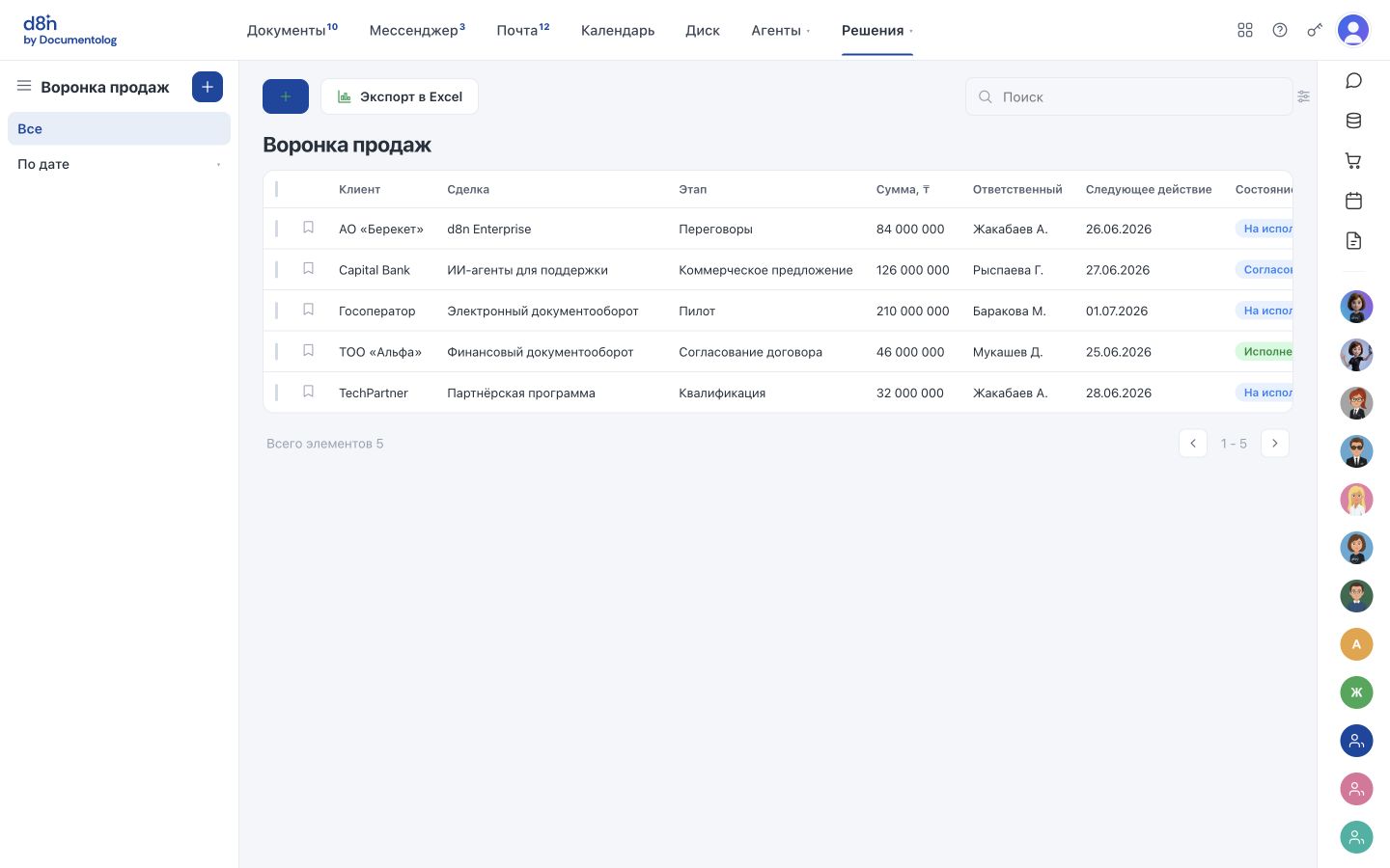 Управление клиентами (CRM) — Как выглядит решение в d8n.ai
